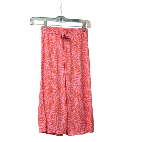 Lilly Pulitzer for Target Giraffe Wide Leg Pants in Pink & White Size XS 4/5 - Picture 2 of 5